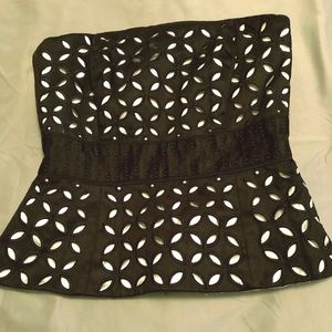 Black and White Corset Top